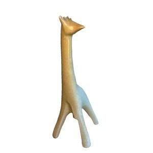 Vintage Naaman‎ Israel Off White Cast Porcelain Giraffe Statue Figurine 6.6"